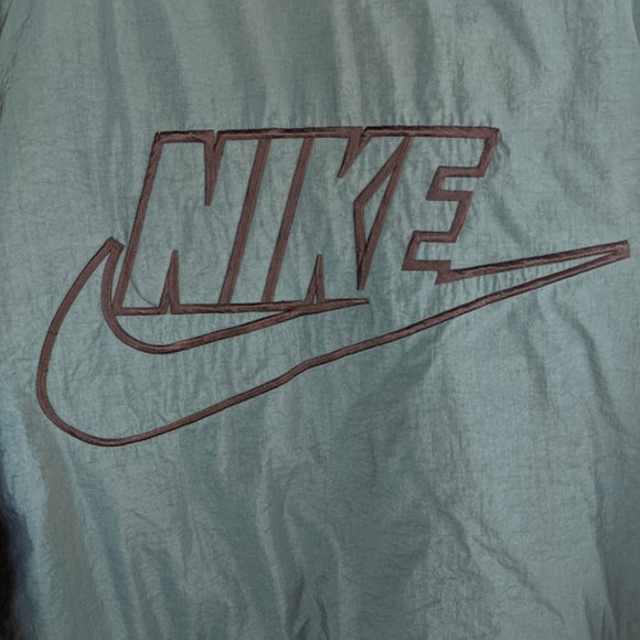 Vintage Nike Jacket Big Logo Embroidery Green Coat - Picture 9 of 9